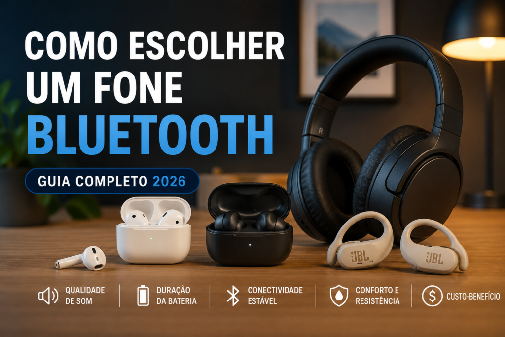 Como Escolher um Fone Bluetooth (Guia Completo 2026)