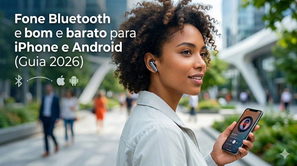Fone Bluetooth bom e barato para iPhone e Android (Guia 2026)
