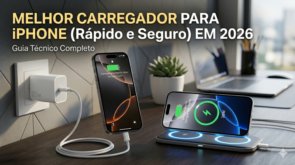 Melhor Carregador para iPhone (Rápido e Seguro) em 2026 — Guia Técnico Completo