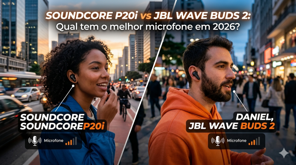 Soundcore P20i vs JBL Wave Buds 2: Qual tem o melhor microfone em 2026?