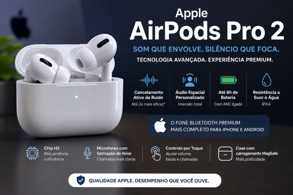 Apple AirPods Pro 2 Vale a Pena em 2026? Review Completo e Análise Profissional