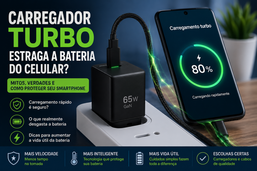 Carregador Turbo Estraga a Bateria do Celular? Mitos, Verdades e Como Proteger Seu Smartphone em 2026