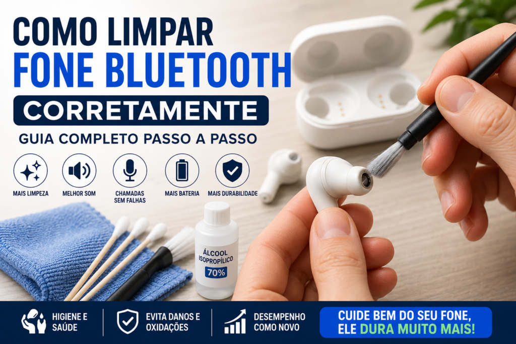 Como Limpar Fone Bluetooth Corretamente em 2026: Guia Completo Para Aumentar a Vida Útil do Seu Fone