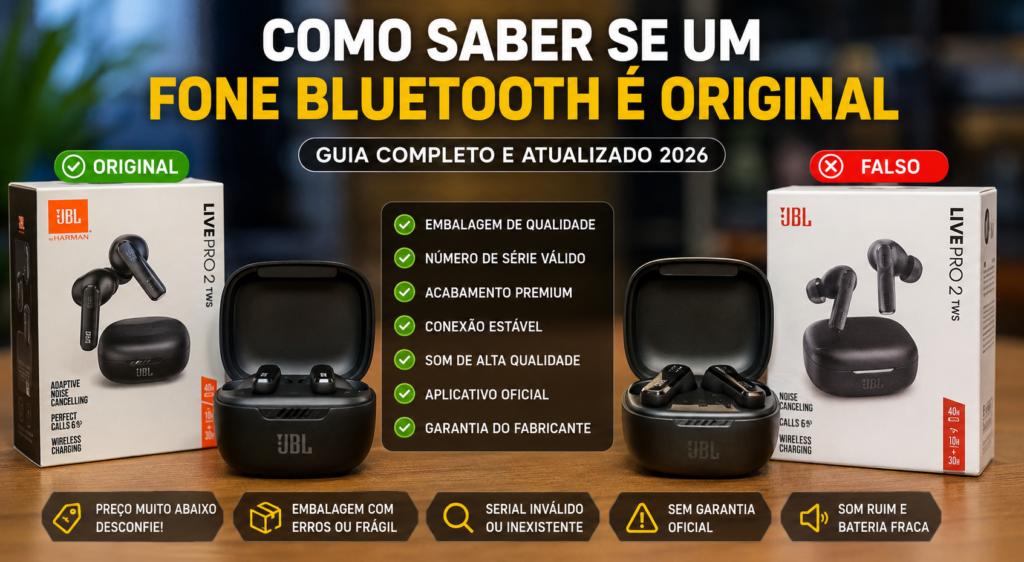 Como Saber se um Fone Bluetooth é Original? Guia Completo e Atualizado 2026