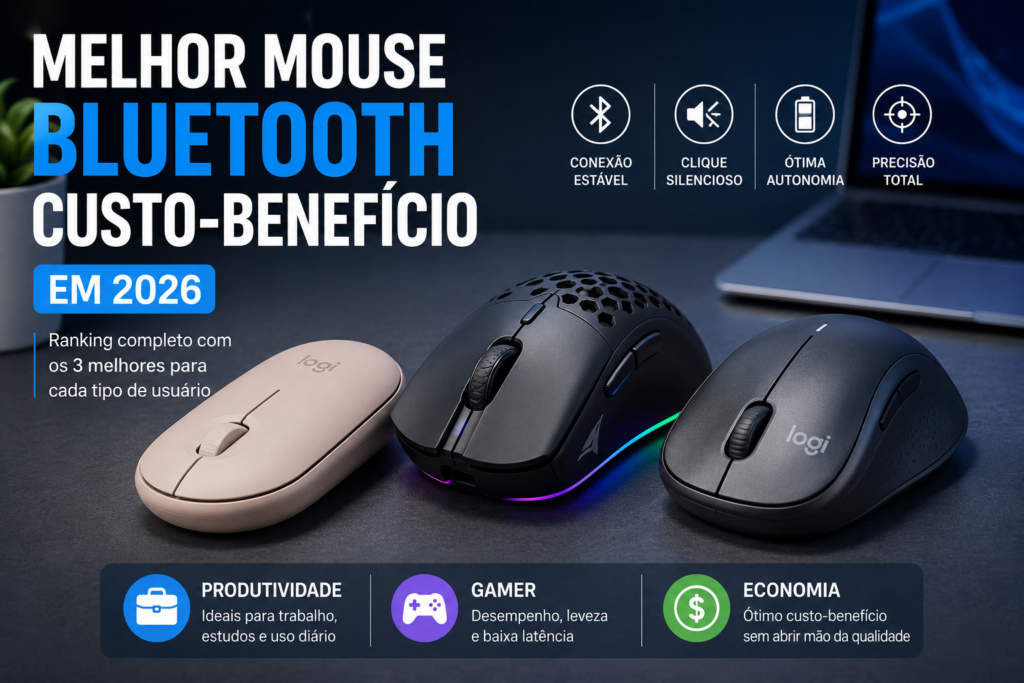 Melhor mouse bluetooth custo-benefício em 2026