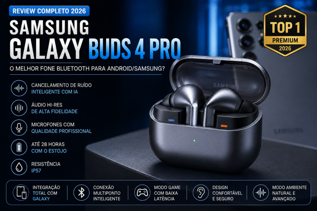 Melhor Android/Samsung: Samsung Galaxy Buds 4 Pro Vale a Pena em 2026?