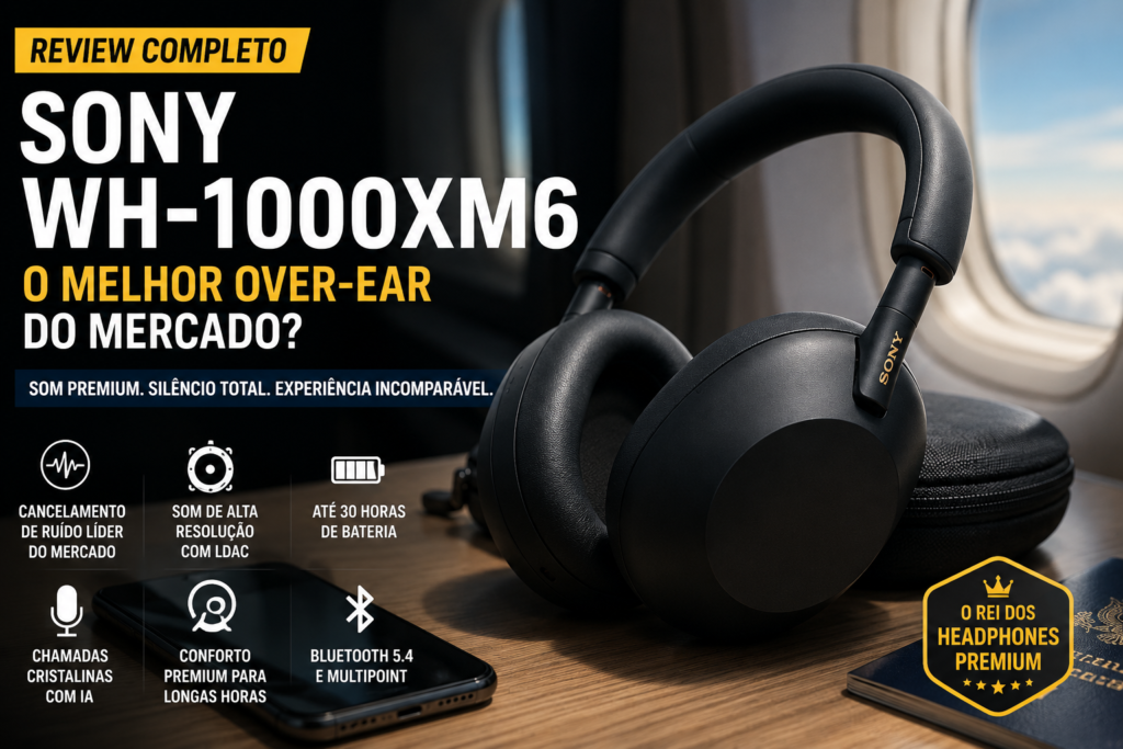 Sony WH-1000XM6: O Melhor Headphone Para Música, Viagens e Home Office