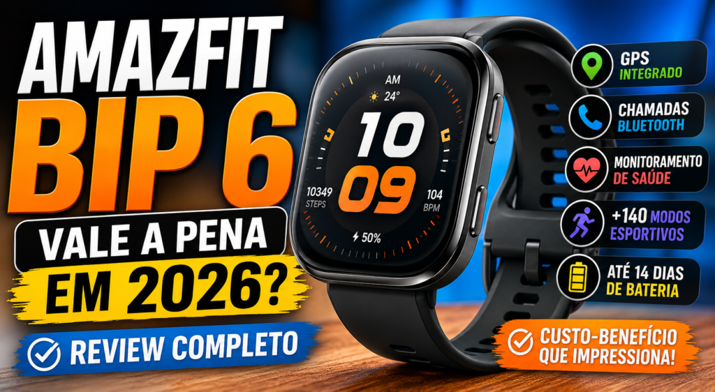 Amazfit Bip 6 Vale a Pena em 2026? Review Completo