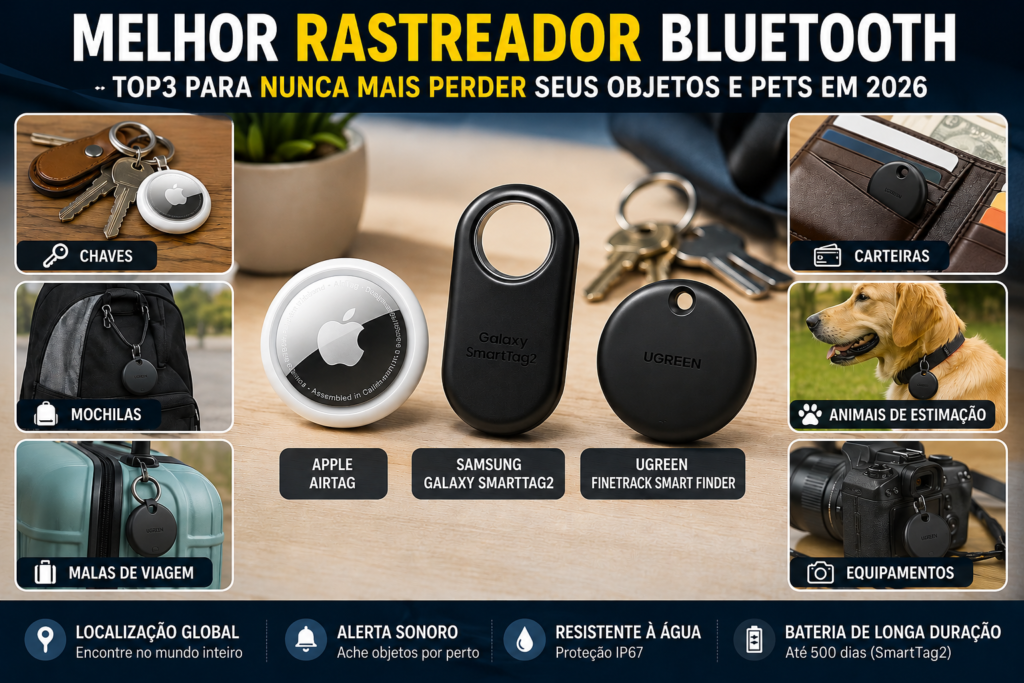Melhor Rastreador Bluetooth em 2026: TOP 3 para Nunca Mais Perder Seus Objetos e Pets