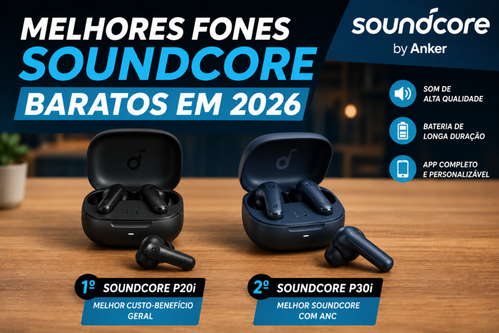 Melhores Fones Soundcore Baratos em 2026