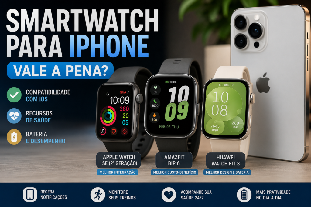 Smartwatch para iPhone vale a pena? Descubra se compensa comprar e quais modelos funcionam melhor em 2026