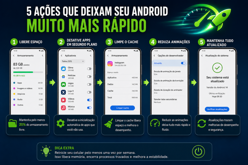 5 ações que deixam seu android muito mais rápido