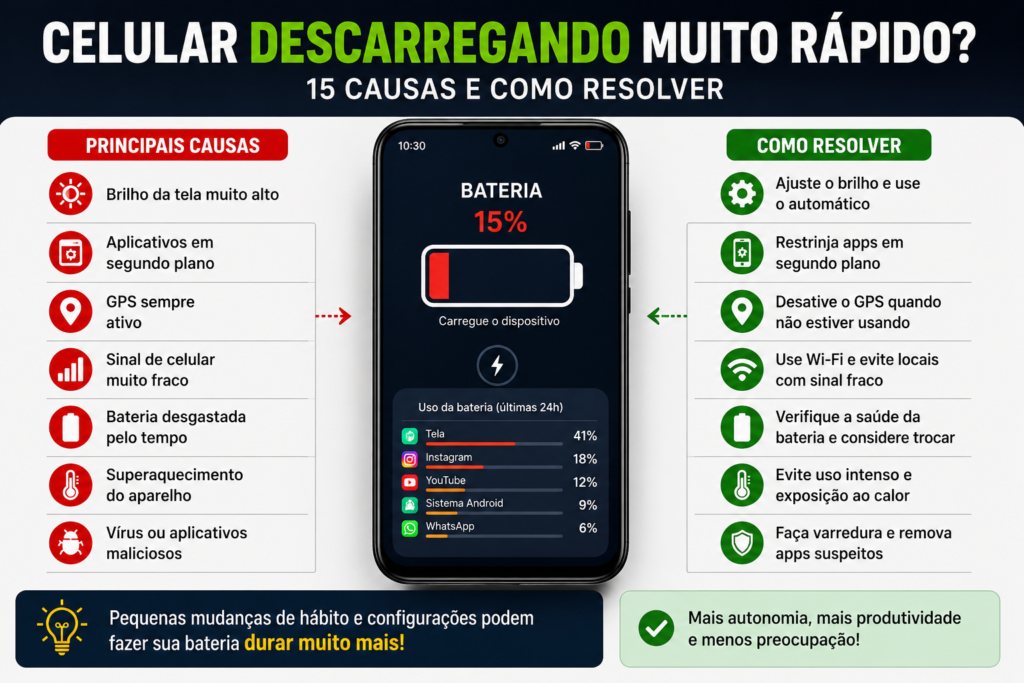 Celular Descarregando Muito Rápido