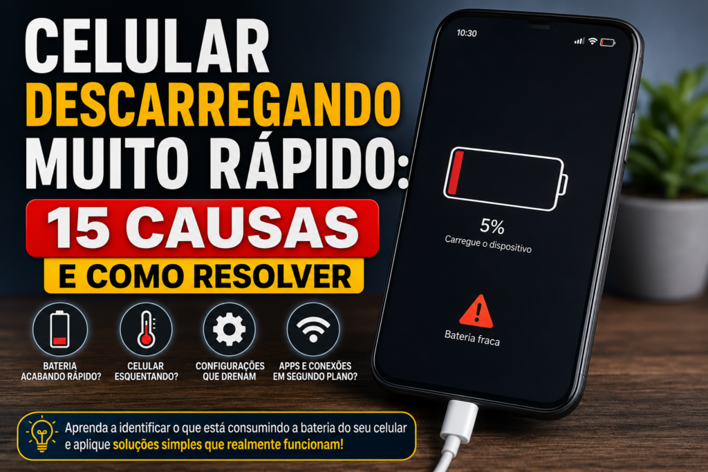 Celular Descarregando Muito Rápido: 15 Causas e Como Resolver