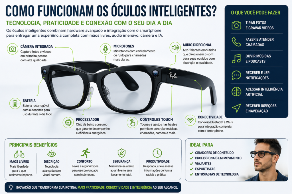 Como funcionam os óculos inteligentes?